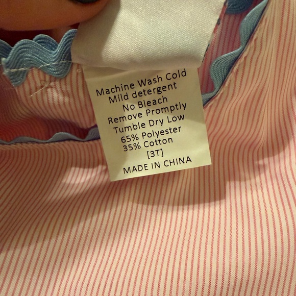 Stitch Fish Pink Seersucker set - Picture 4 of 8